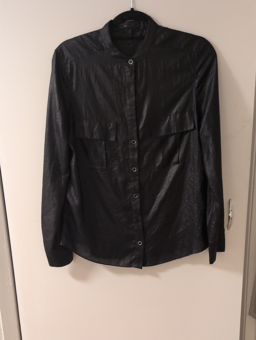 BCBG Black Shiny Shirt